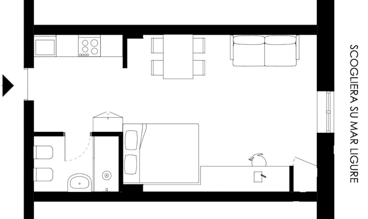 Ca De Ma - Sea Front Apartment 제노바 외부 사진
